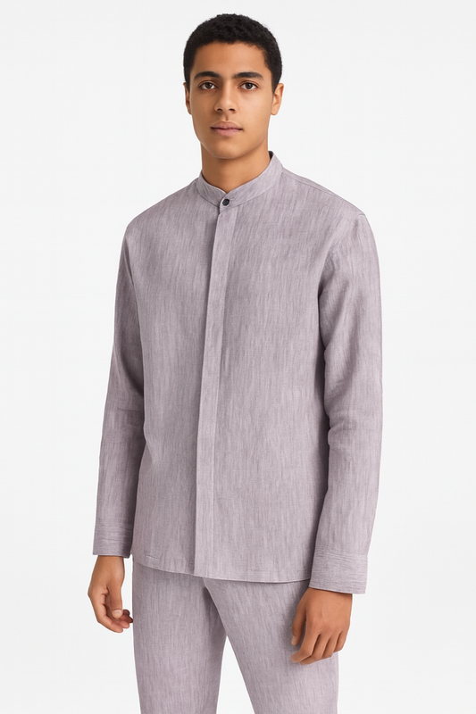 Mono Flow imported merino lenin Relaxed fit cordset